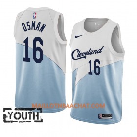 Maillot NBA Cleveland Cavaliers Cedi Osman 16 2018-19 Nike Bleu Blanc Swingman - Enfant